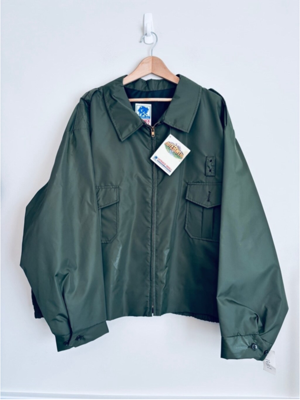 Vintage New Dead Stock Horace Small Apparel Co. Vinyl Jacket Men's XXXXL Green